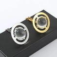 thumbnail image 4 of Collar y pendientes con incrustaciones de cristal de la Reina Madre del Oeste y Saturno Carmesí, 4 of 5