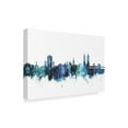 thumbnail image 2 of Trademark Fine Art 'Kassel Germany Blue Teal Skyline' Canvas Art by Michael Tompsett, 2 of 3