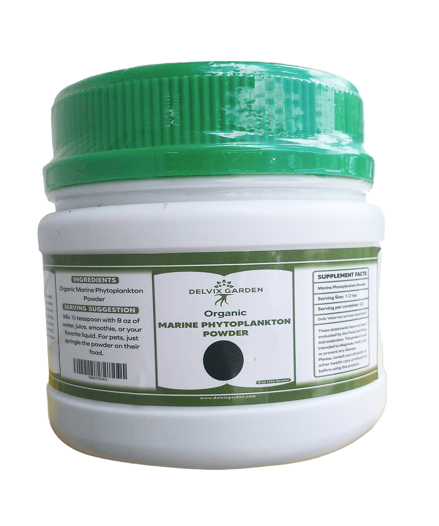 Premium Marine Phytoplankton Powder – 8 oz | Pure, Fine Powder | 100% Natural, Ocean-Grown Microalgae