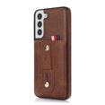 thumbnail image 5 of Dteck for Samsung Galaxy S22 Case, PU Leather Adjustable Loop Strap Case with Hidden Cart Slot Shockproof Protective Case for Samsung S22 6.1" 2022 Ladies Women Men, Brown, 5 of 15