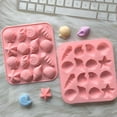 thumbnail image 3 of hejhncii Nonstick Heat Resistant Silicone Baking Molds 16 Cavity Shell Starfishes Chocolate Cake Candy Mould Kitchen Gadget, 3 of 13