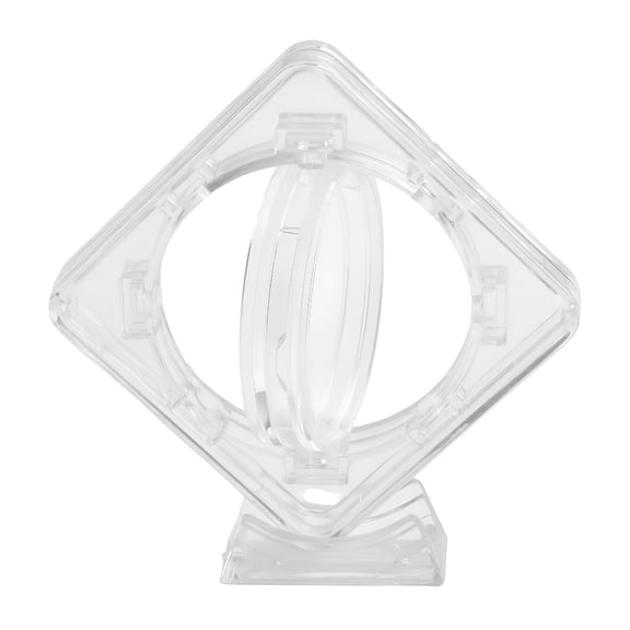 LAMIRO Challenge Coin Display Case, Medallion Storage Stand Holder, Clear Acrylic Military Coin Protector Container Box for Collectors Medal Specimen Collectibles