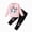 H226-Pink, variant on TOWED22 Baby Girl Clothes Toddler Fall Winter Outfits Cute Long Sleeve Striped Ruffle Shirt and Flared Pants Set,Grey,3-4 Y