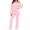 A Pink, variant on Ladies' Off Shoulder One Neck Long Sleeved Wide Leg Pants Set With Drawstring High Waist for Slimming, Casual Sports Two-Piece Set Black S