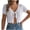 White, variant on Staron Women Knitted Tie Front V Neck Short Sleeve Solid Boho Casual Vacation Beach Crop Top Hollowed Out Cardigan, White M