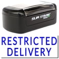 thumbnail image 1 of Slim Pre-Inked Restricted Delivery Stamp, Slim 1444, Ultra Slim Design, Impression Size 1/2" by 1-3/4", Up to 25,000 Impressions - Blue Ink, 1 of 10