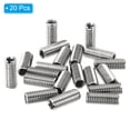 thumbnail image 3 of Unique Bargains Adaptateurs de Filetage Manchon Réducteur Écrou 20 Pcs M8x1.25 Mâle à M6x1 Femelle Réparation Insert Écrou 20mm, 3 of 7