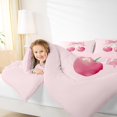 thumbnail image 5 of Feelyou Pink Cute Cherry Bedding Comforter Set, Dreamy Cartoon Bowknot Bow Twin Comforter Sets, Teens Kids Boys Girls Reversible Bedding Set, Lightweight Room Decor, 2pcs, 5 of 9