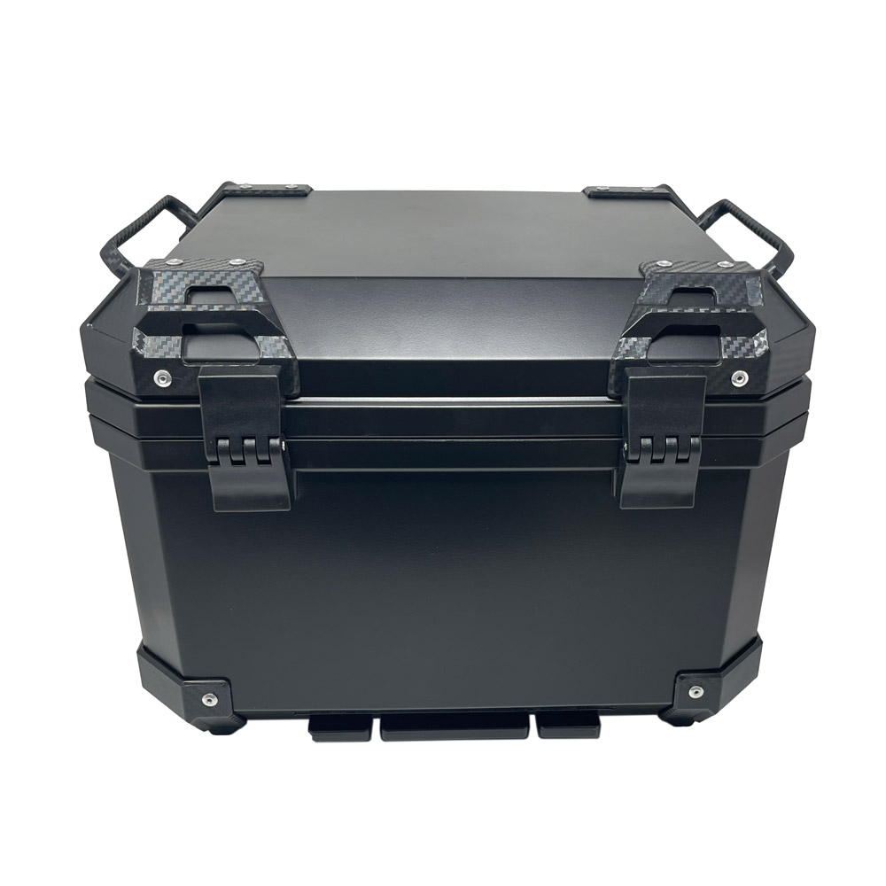 MYK Motorcycle Scooter Top Box Tail Trunk Luggage Box XL 45Lts Black