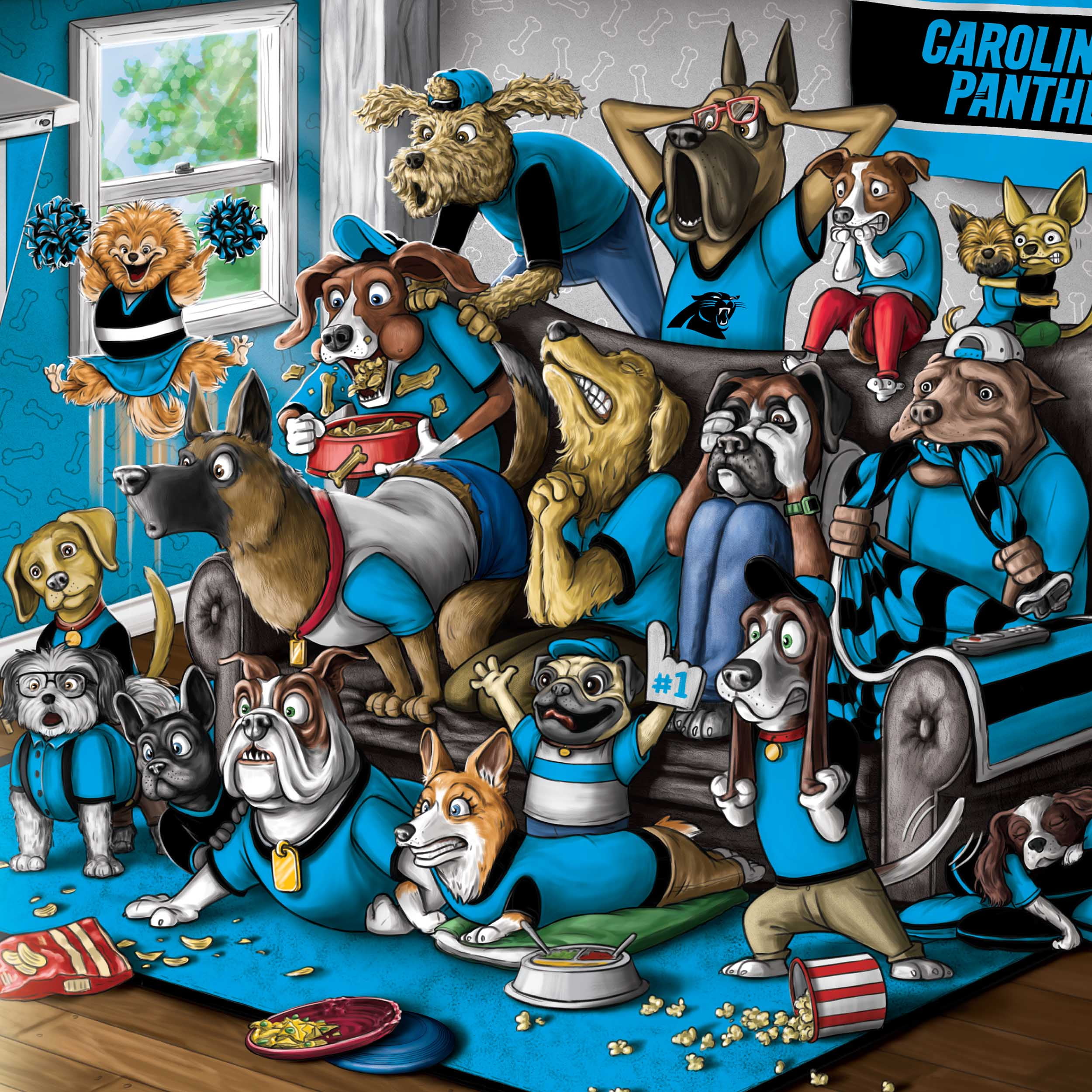 YouTheFan NFL Carolina Panthers Purebred Fans Wall Art