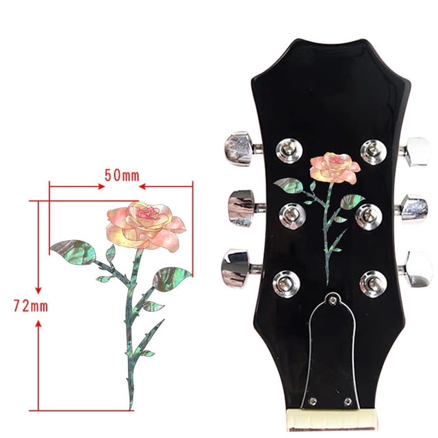 Guitar Headstock Decal Sticker Guitar Neck Sticker DIY Guitars Accessories