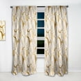 thumbnail image 2 of DESIGN ART Designart 'Golden Floral III' Mid-CenturyCurtain Single Panel 52 in. wide x 90 in. high - 1 Panel 90 Inches, 2 of 5