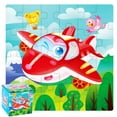 thumbnail image 1 of D Airplane Wooden Vehicle Cognition Puzzle Toy Educational Game For Kids Early Learning Transportation Shapes Motor Skills Development Safe Material, 1 of 6