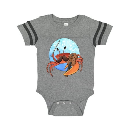 

Inktastic Fun Fiddler Crab with Violin and Mustache Gift Baby Boy or Baby Girl Bodysuit