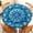 Mandala, variant on Round Outdoor Tablecloth with Umbrella Hole, Zippered Fitted Tablecloth with Elastic Edge, Waterproof Table Cloth Cover for Picnic Party Fits 37"-44" Round Table, Mint Green White Fern