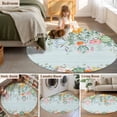 thumbnail image 5 of Round Rug 4Ft Washable Non-Slip, Easter Circle Area Rugs for Living Room Bedroom, Spring Eggs Eucalyptus Branch Floral Wooden Indoor Floor Mats Carpet Runner for Home Decor Aesthetic, 5 of 8