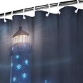 thumbnail image 3 of Red Christmas Bath Curtain,Colorful Balls Pine Trees Snowflake Bathroom Curtain Hotel Luxury Style Bathroom Curtains for Campus Bathroom Decor Christmas, 3 of 5