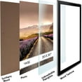 thumbnail image 2 of AmPm 12x18 Black Wooden Picture Frame with Polished Plexiglass - Horizontal and Vertical Formats with Included Hanging Hardware, Frame Posters, Puzzles and Artwork, 2 of 8