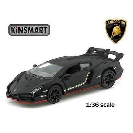 5 Kinsmart Lamborghini Veneno Diecast Model Toy Car 136 Matte Black