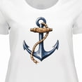 thumbnail image 4 of Inktastic Nautical Anchor and Rope Women's Plus Size T-Shirt, 4 of 5
