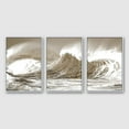 thumbnail image 1 of IDEA4WALL 3 Piece Framed CanvasWall Art for Living Room, Bedroom Golden Waves Canvas Prints for Modern Home Decoration Ready to Hang, 1 of 4