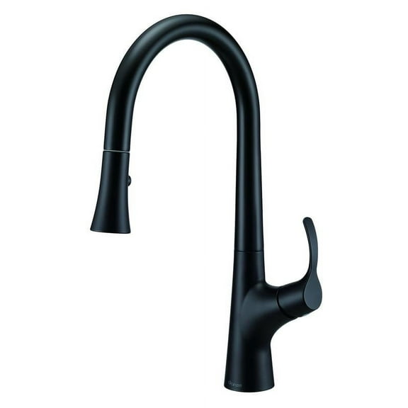 Danze D454422BS Antioch Single Handle Pull-Down Kitchen Faucet with Snapback Retraction, Satin Black