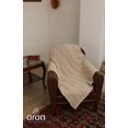 thumbnail image 4 of Carraig Donn Irish Cable Knit Aran Blanket Celtic Throw 100% Premium Merino Wool 55"x40" (Wicker) Made in Ireland, 4 of 7