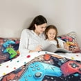 thumbnail image 5 of Manfei Gaming Bedding Sets Twin with Comforter,Geometry Hexagon Duvet Insert,Colorful Gamepad Comforter Sets Twin Size For Boy,Microfiber Room Decor Reversible,2pcs, 5 of 8