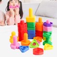 thumbnail image 1 of Bloques De Construcción De Tornillos Los juguetes de bloques de inserción de plástico mejoran las habilidades prácticas para niños y niñas (16 pares), 1 of 9