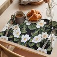 thumbnail image 3 of Summer Flower Placemats Set of 8, White Floral Plant Vintage Non-Slip Place Mats Washable Table Mats for Kitchen Dining Table Decorations Indoor/Outdoor, 3 of 9