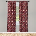 thumbnail image 3 of Ambesonne Colorful Curtains, Modern Paisley, Pair of 28"x95", Multicolor, 3 of 5