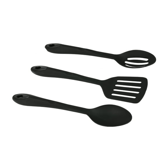 Coghlan's Nylon Utensil Set, 3-Piece Kitchen Set Includes Slotted Spoon, Spatula, and Serving Spoon, Dishwasher Safe