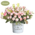 thumbnail image 1 of Ramo de flores artificiales para el hogar, oficina, escritorio, tela de seda, decoración floral falsa, ramo de capullos de rosa, rosa claro 3 piezas seitruly ZHF0580-01, 1 of 5