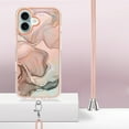 thumbnail image 2 of Case for Samsung A34 5G case,Shiny IMD Marble Pattern Lanyard Case for Girls,Enhanced Camera and Screen Protection Cover, 2 of 6