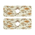 thumbnail image 2 of Flowers and Skulls Extra Long Silicone Algae Sink Mat 30x5.4in 2 Pack Waterproof Pad for Large Faucets, RV and Bathroom Sink, 2 of 10