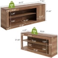 thumbnail image 2 of Finmind 2-Piece L-Shaped Corner Shoe Bench, Modular Wooden Nook Bench with Storage Shelves, 2 of 7