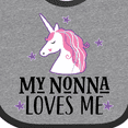 thumbnail image 4 of Inktastic My Nonna Loves Me Unicorn Girls Baby Bib, 4 of 4