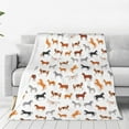 thumbnail image 1 of Fotbe Horses Manta de Franela Acolchonada con Estampado, Súper Suave y Esponjosa, Extra Grande para Sofá, Cama, Uso Todo el Año-60"x50", 1 of 7