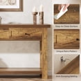 thumbnail image 6 of Fimind 70.9" Console Table with 3 Drawers, Extra-Long Farmhouse Entryway Table with Storage Shelf, Narrow Sofa Table Behind Couch for Hallway, Living Room, Foyer, Rustic Brown, 6 of 7