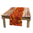 thumbnail image 1 of Orange Table Runner, Colorful Autumn Fall Season Maple Leaves in Unusual Designs Nature Print, Dining Room Kitchen Rectangular Runner, 16" X 90", Burnt Orange, by Ambesonne, 1 of 1