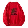 thumbnail image 2 of Gibobby Sudaderas para Mujer Sudadera de manga larga con patrón con cuello redondo para mujeres adolescentes y estudiantes(Rojo,CH), 2 of 4