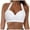 White, variant on Xudanell Women's Retro Printed Adjustable Sexy Straps Cross Back Push Up Crop Top Tie Back Bathing Suit Top Only No Bottom(Pink,S)