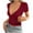 #20250606A1 Wine, variant on PFRNLF No Boundaries Womens Deep V Neck T Shirt Summer Sexy Y2K Short Sleeve Basic Slim Fit Tops