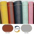 thumbnail image 3 of Faux Leather Plmats Set Of 4 - Double-sided Color Oval Design Dining Table Mats Waterproof Heat Resistant E Decor, 3 of 4