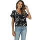 thumbnail image 3 of Blusa elegante tipo túnica con cuello en V para mujer, top de gasa, 3 of 6