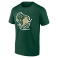 thumbnail image 2 of Men's Hunter Green Milwaukee Bucks Huddle T-Shirt, 2 of 3