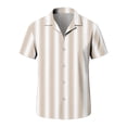 thumbnail image 6 of YueHuiYing Men's Linen Shirts Short Sleeve Casual Shirts Button Down Shirt for Men Beach Summer Wedding Shirt, 6 of 7