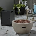 thumbnail image 3 of GDF Studio Toulouse Outdoor 40,000 BTU Lightweight Concrete Fire Pit Bowl, Light Gray and Black, 3 of 12