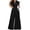 Black, variant on Kctiaxy Wide Leg Pants for Women High Waist V Neck Short Sleeve Jumpsuit with Zipper Summer Casual Palazzo Pants