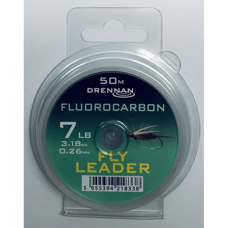Drennan Fluorocarbon Fly/Leader Fishing Line 50m Spool 8 sizes (7lbs)